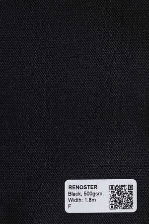 Renoster 500gsm car seat fabric in Charcoal/Black
