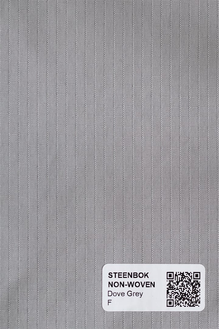 Steenbok Non-Woven fabric in dove grey, showing its ripstop face