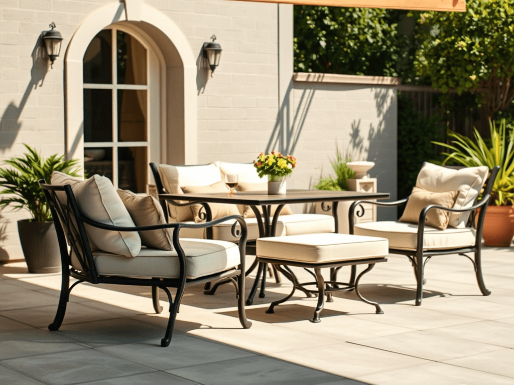 All-weather canvas 300gsm on outdoor furniture