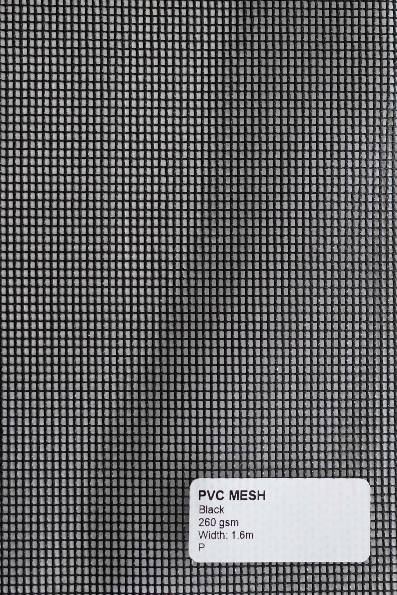 Black PVC mesh 260gsm
